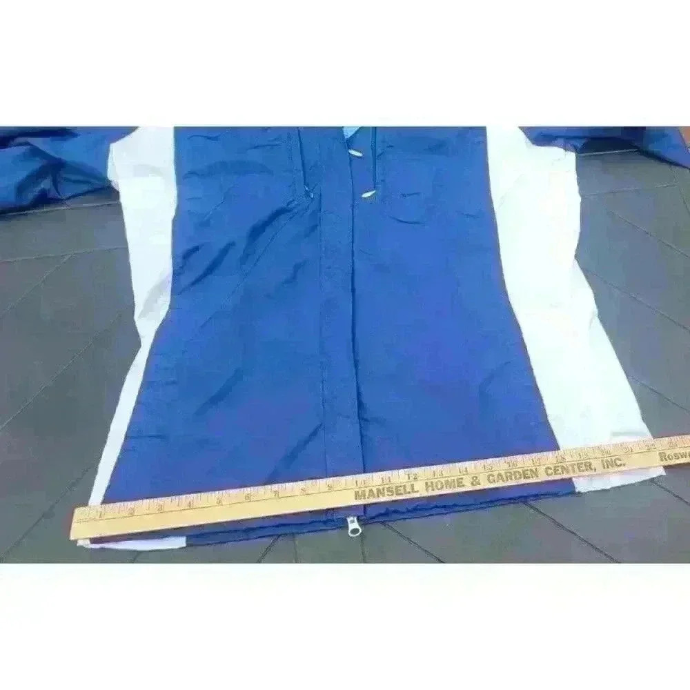Vintage Nike Windbreaker Womens Size Medium Blue White Color Block Y2K Full Zip - Picture 6 of 7